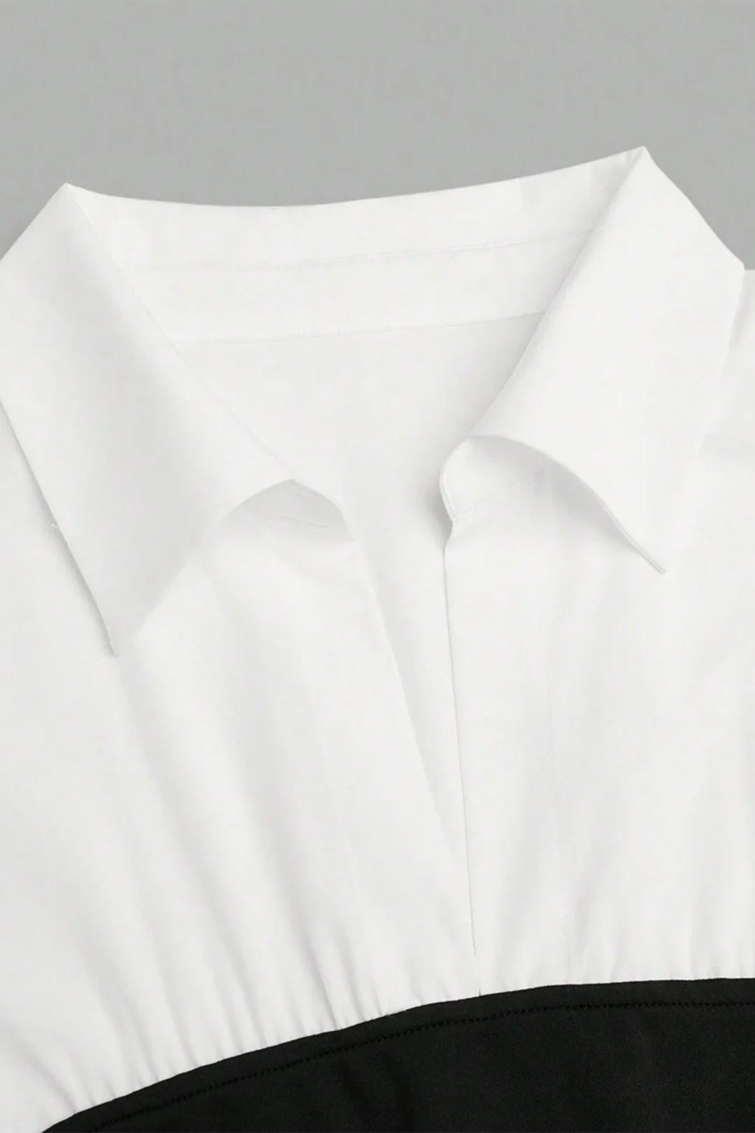 Plus Size Patchwork Short Sleeve Mini Dress