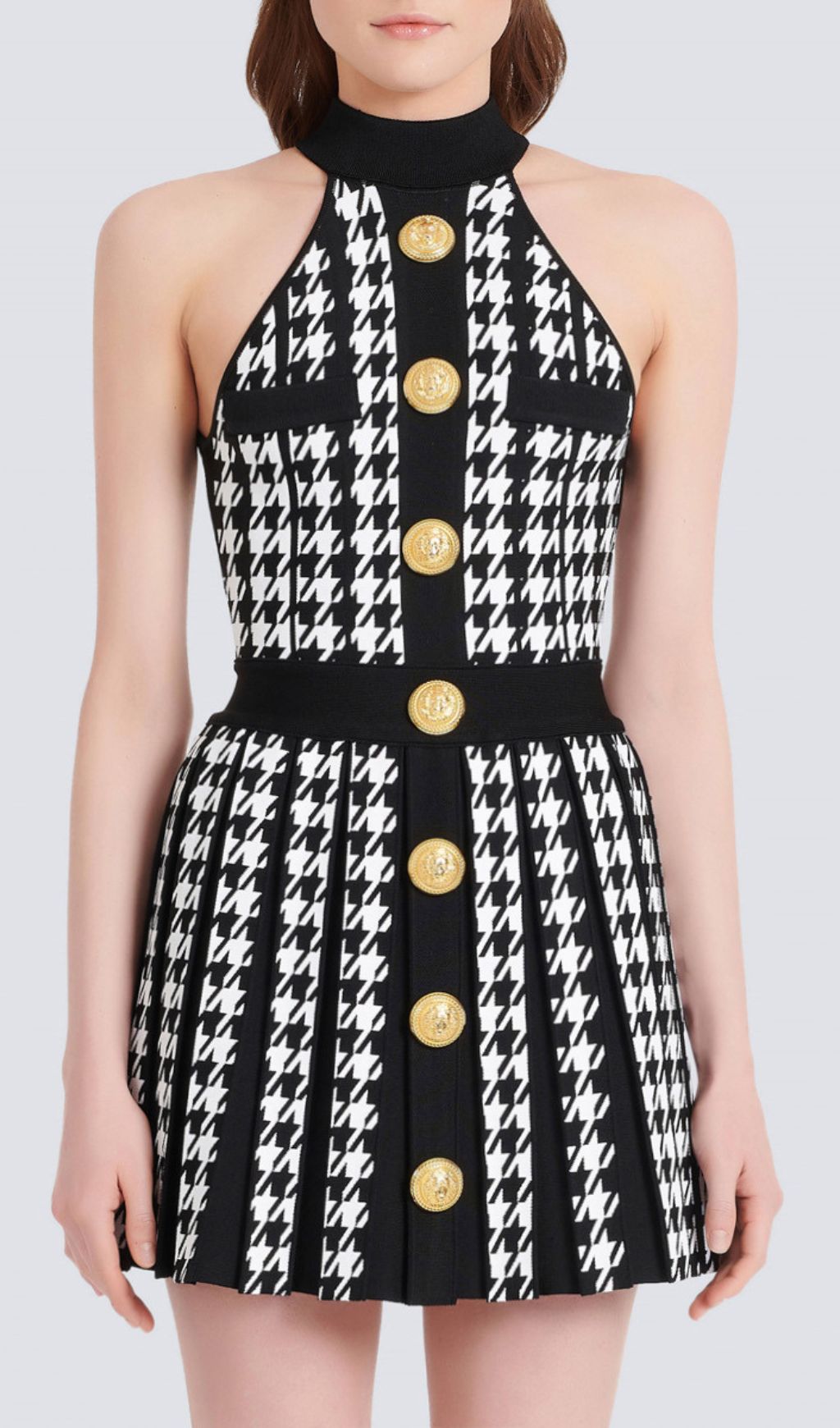 Fusayo Halter Graphic Mini Dress