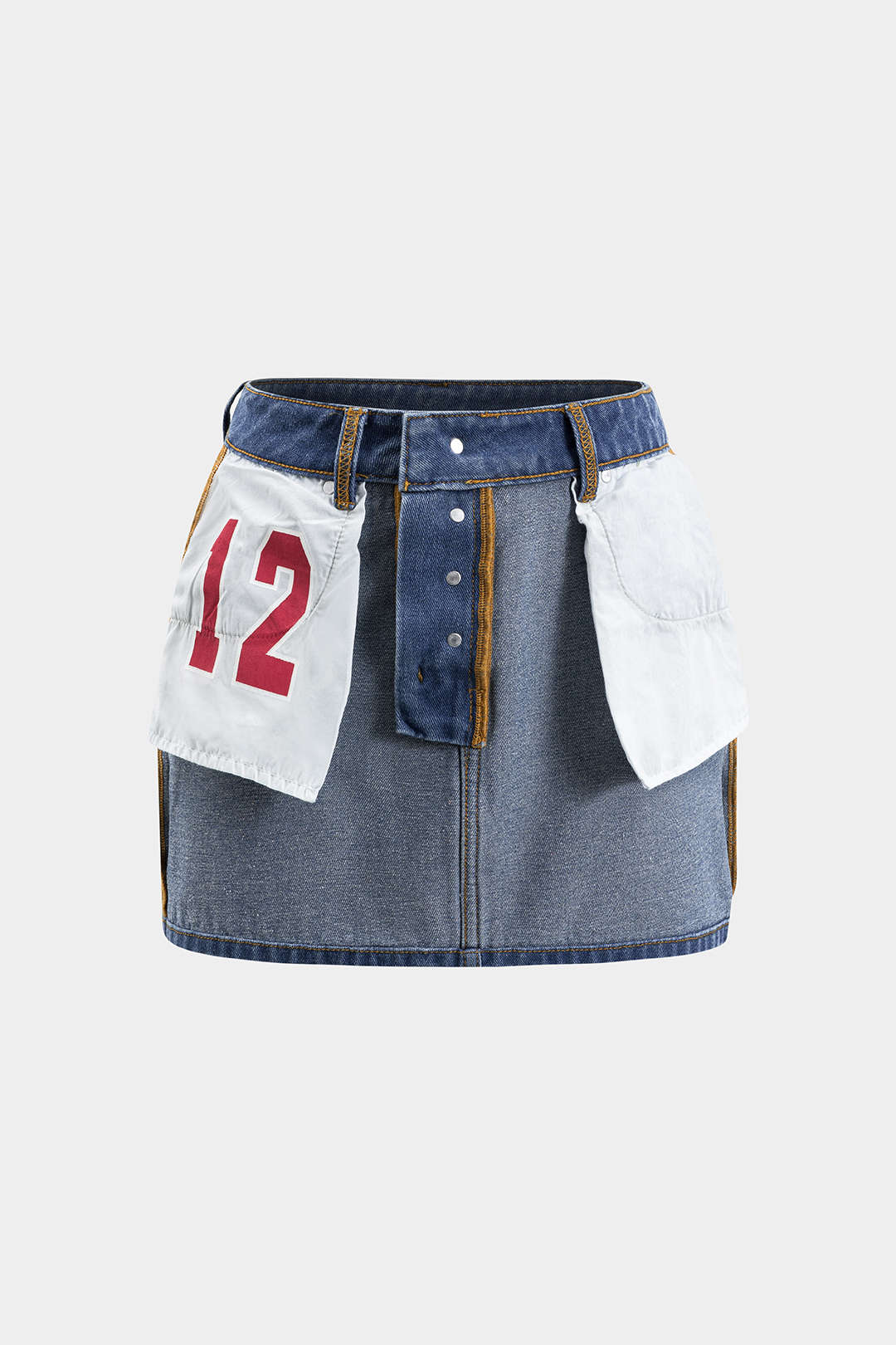 Reversible Denim Pocket Mini Skirt