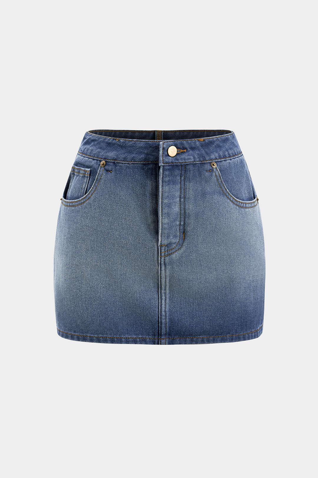 Reversible Denim Pocket Mini Skirt