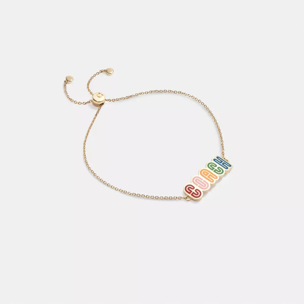 Logo Retro Slider Bracelet