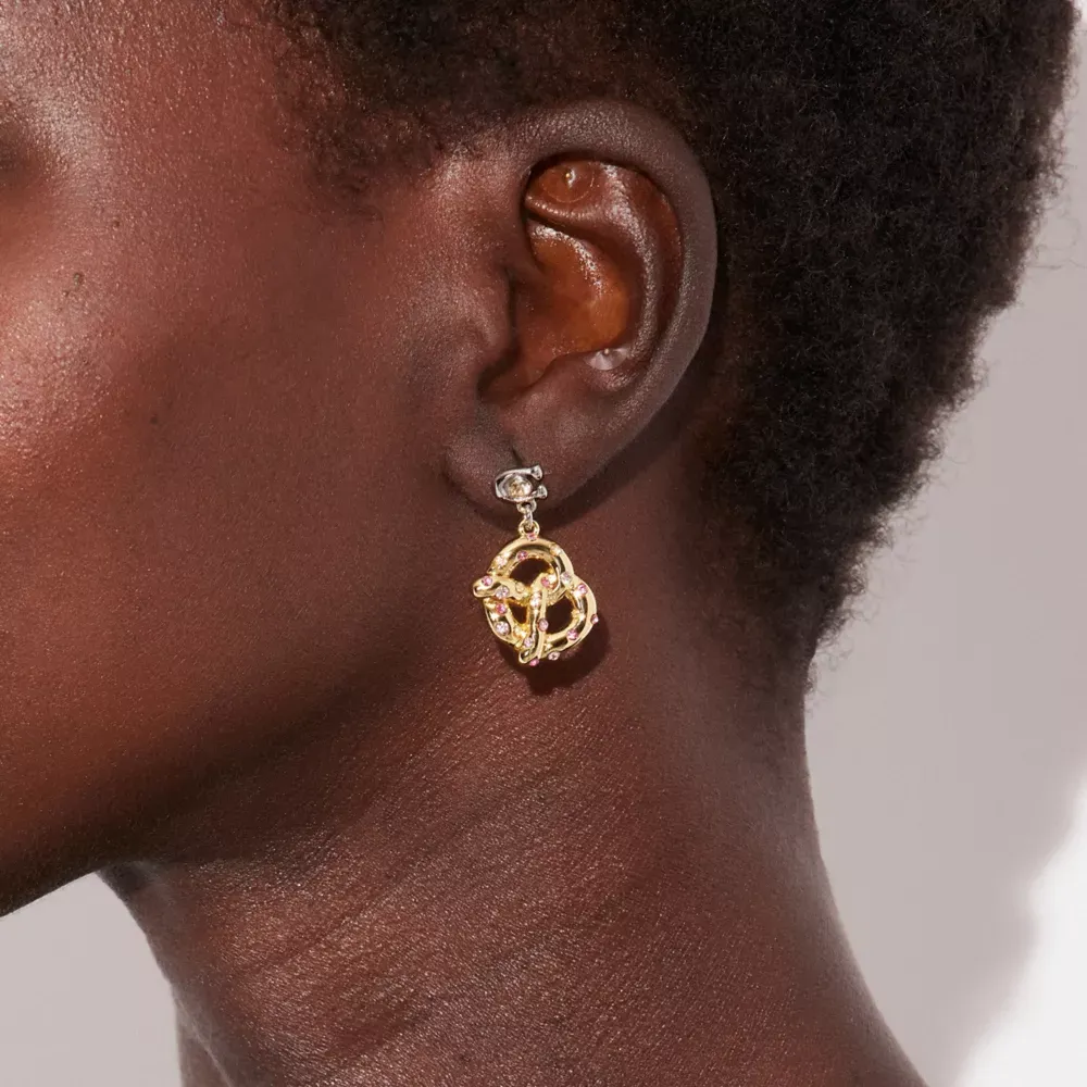 Bumble Bee Pretzel Mismatch Earrings