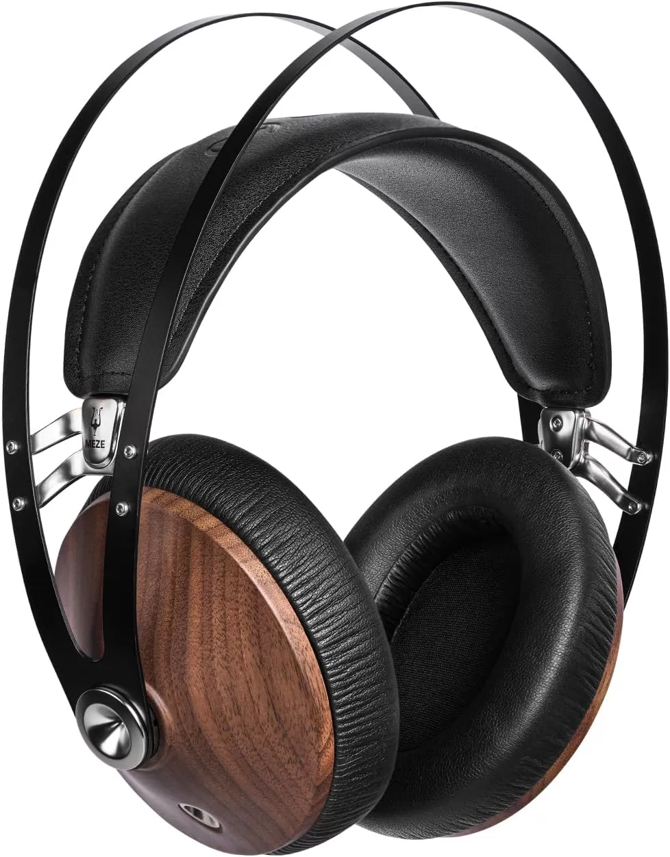 Meze 99 Classics Walnut Gold | Wired Wooden Closed-Back Headset for Audiophiles | Over-Ear Headphones with Mic and Self Adjustable Headband