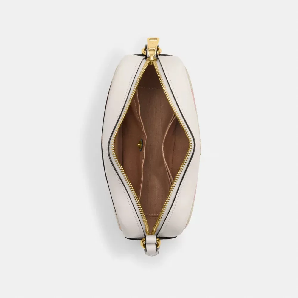 Mini Jamie Camera Bag In Signature Canvas With Heart Print