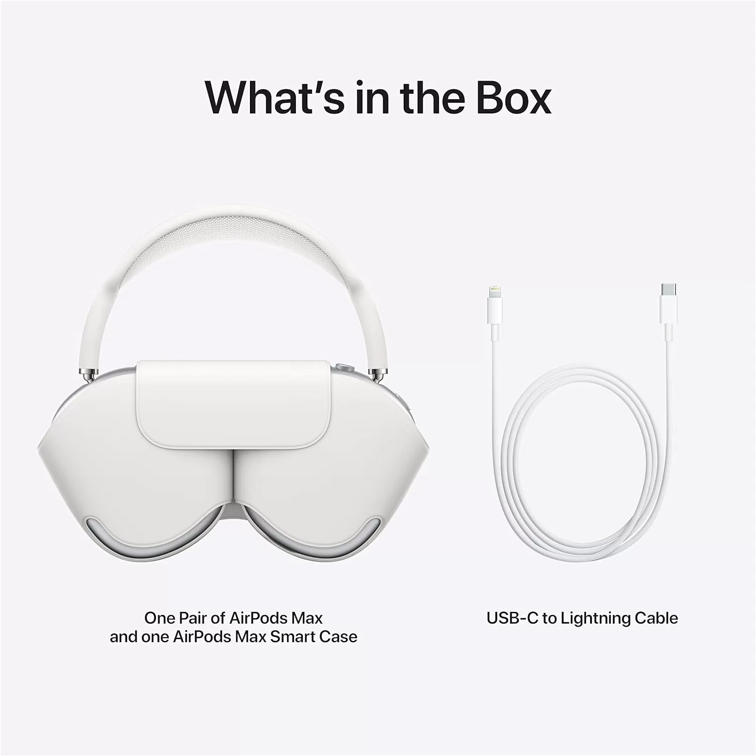 Apple AirPods Max Wireless Over-Ear Headphones, Active Noise Cancelling, Transparency Mode, Personalized Spatial Audio, Dolby Atmos, Bluetooth Headphones for iPhone – Silver