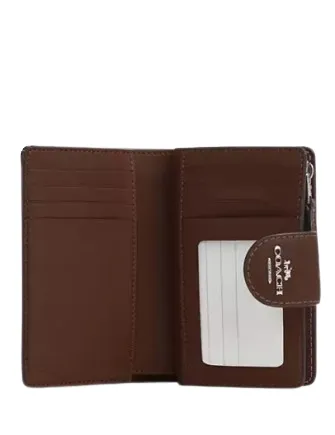 Medium Corner Zip Wallet In Signature Canvas With Banana Print