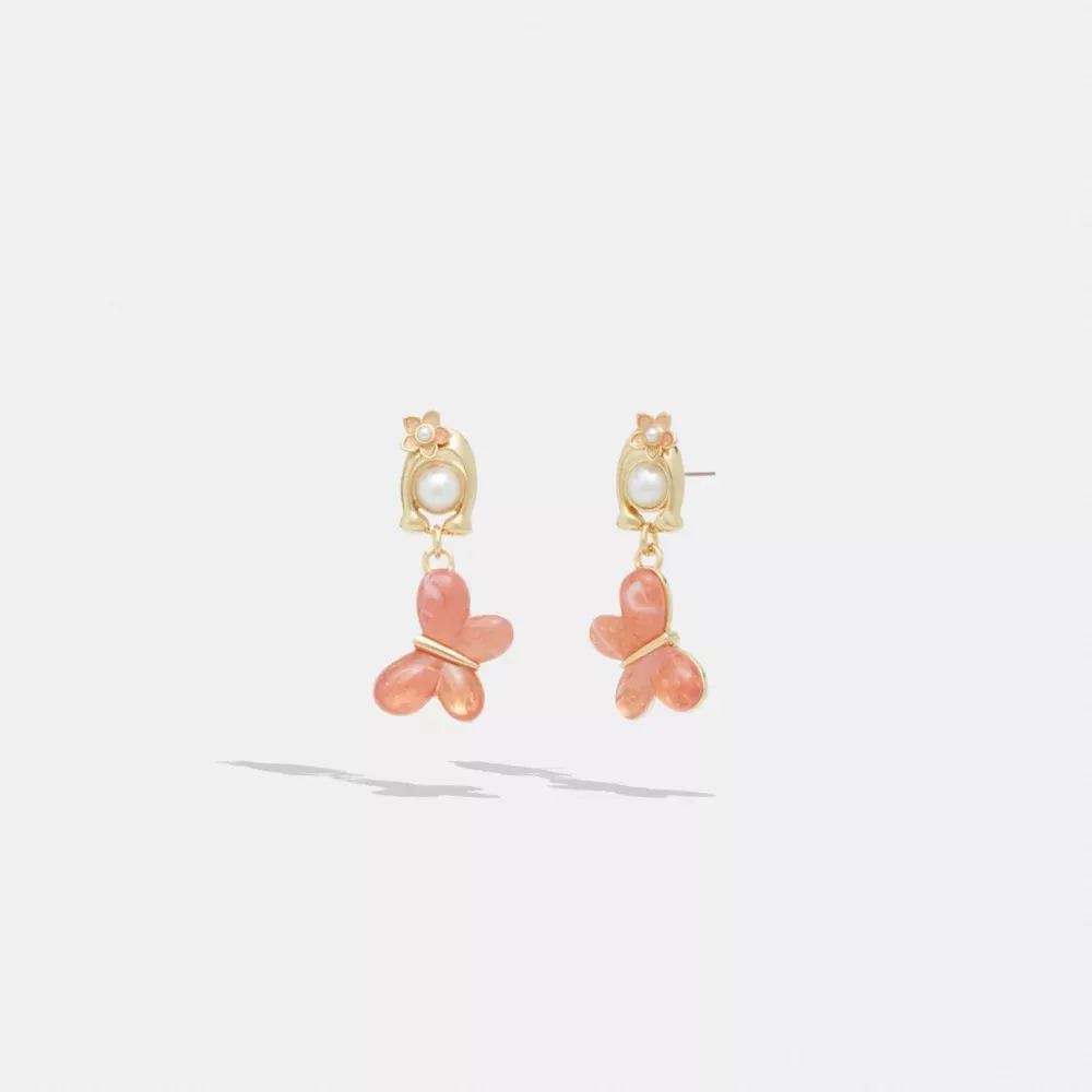 Signature Butterfly Drop Earrings