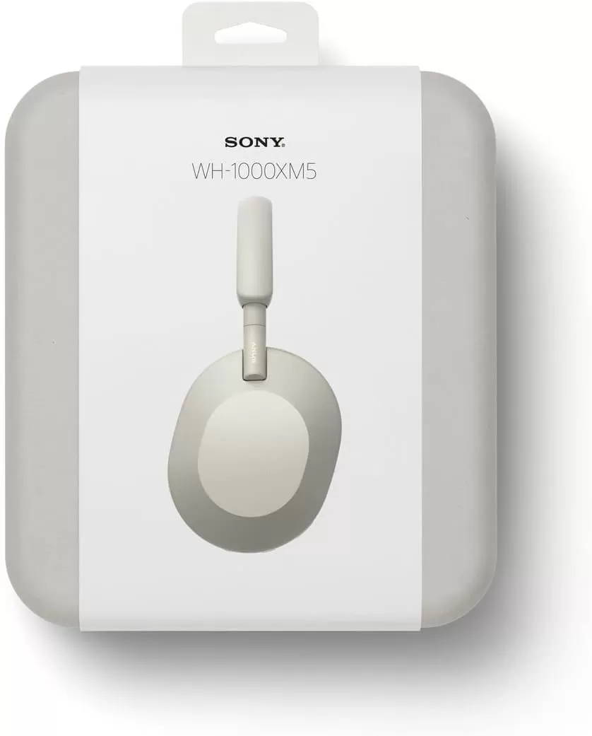 Sony WH-1000XM5 Noise Canceling Wireless Headphones - 30hr Battery Life - Over-Ear Style - Optimized for Alexa and Google Assistant - Built-in mic for Calls - Silver