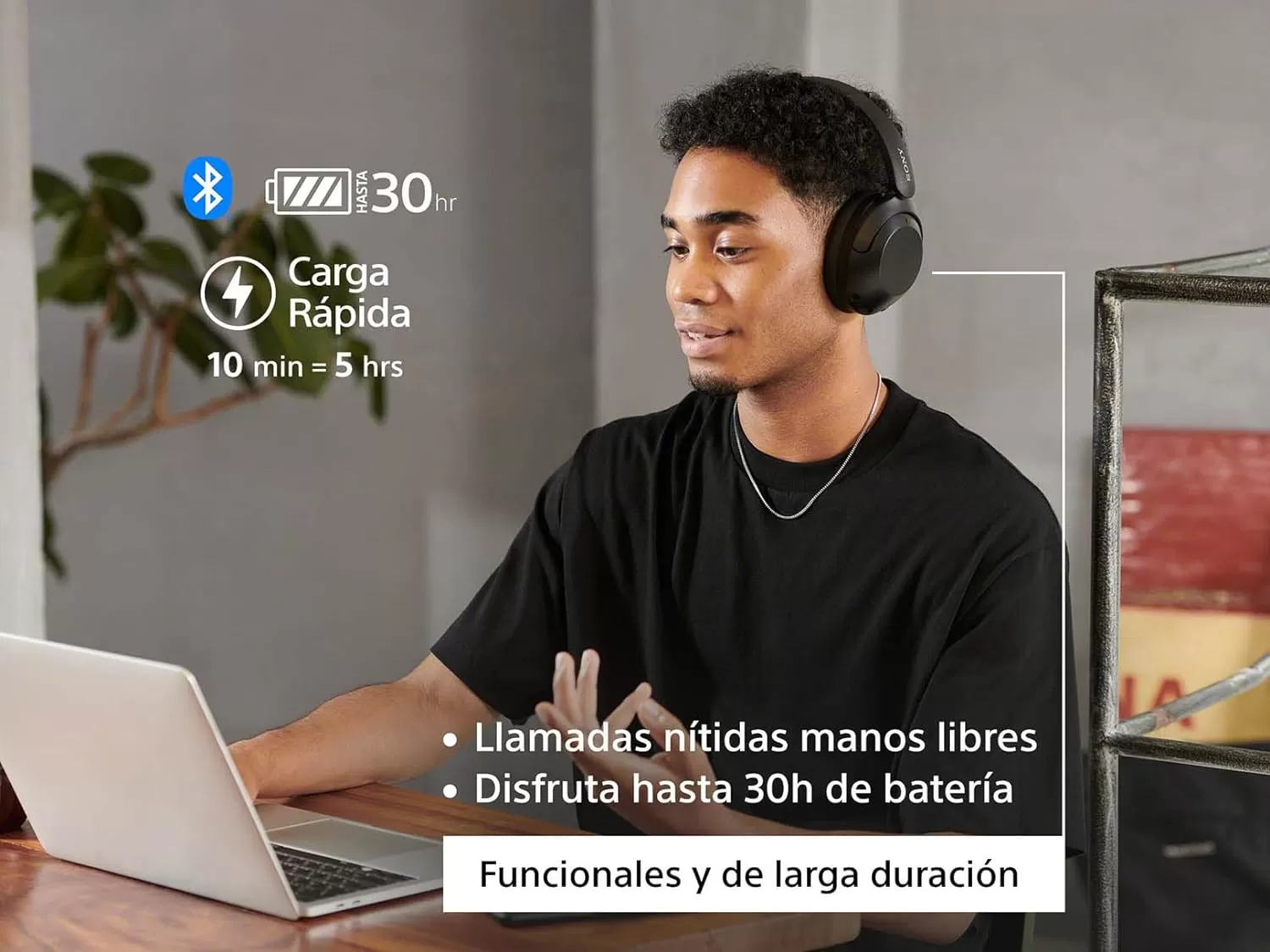 Sony WH-XB910N Extra BASS Noise Cancelling Headphones, Wireless Bluetooth Over The Ear Headset with Microphone and Alexa Voice Control, Blue (Amazon Exclusive)