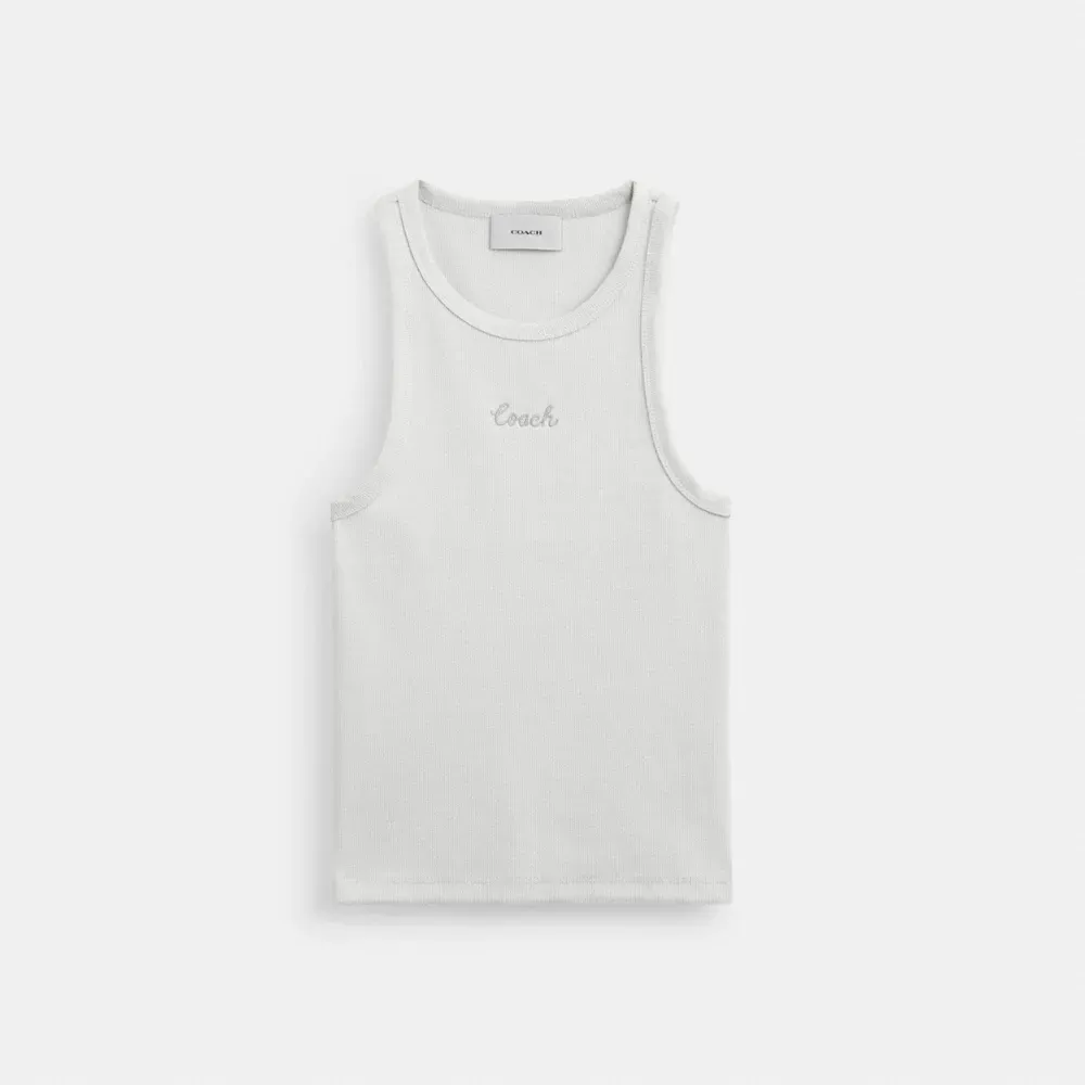 Ribbed Cothtach Script Tank Top
