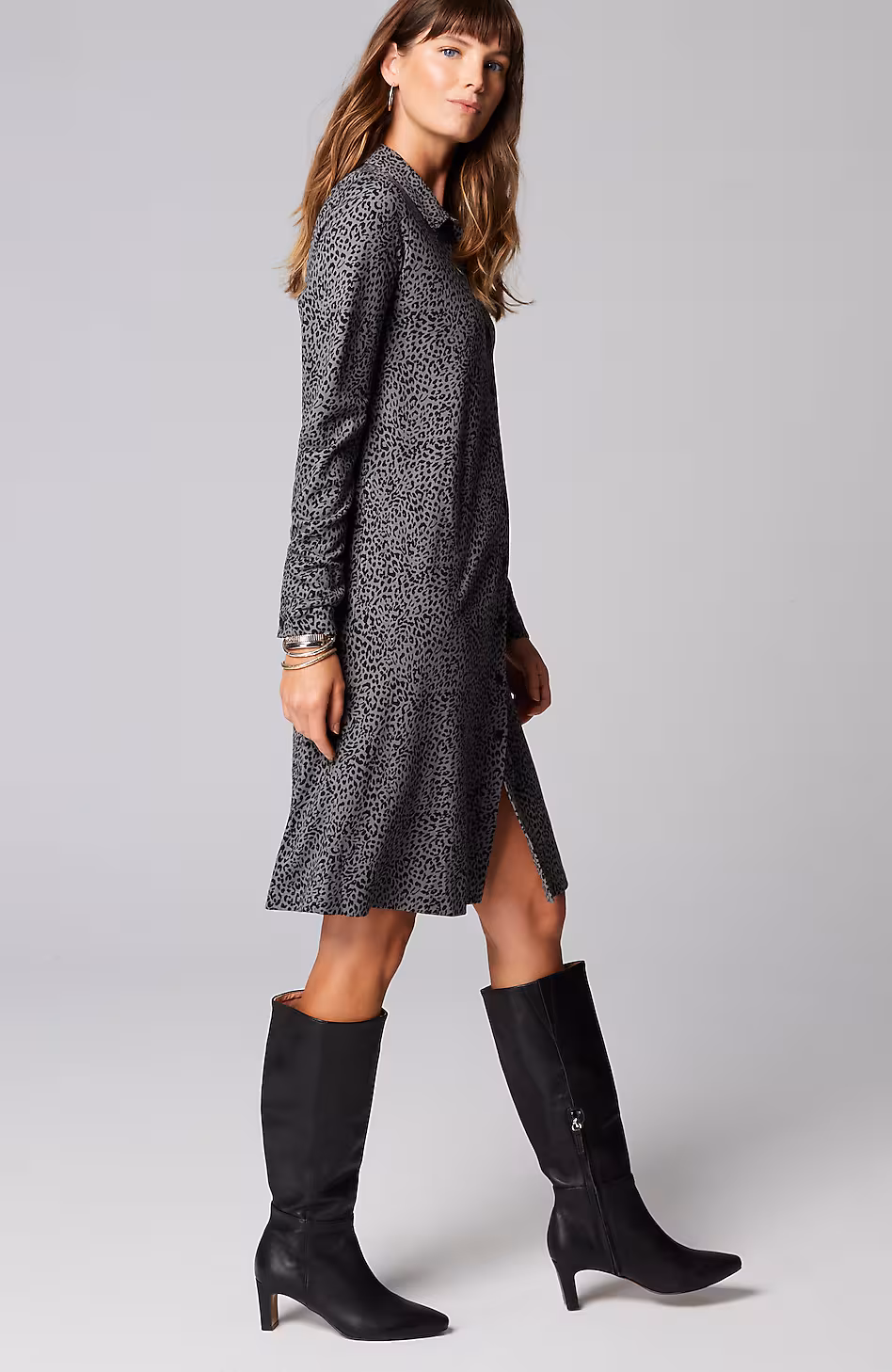 Ponte Knit Shirtdress