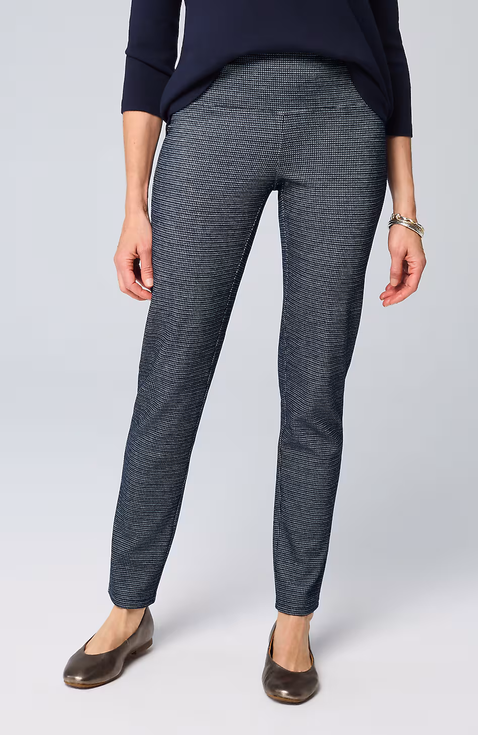 Wearever Smooth-Fit Jacquard Slim-Leg Pants