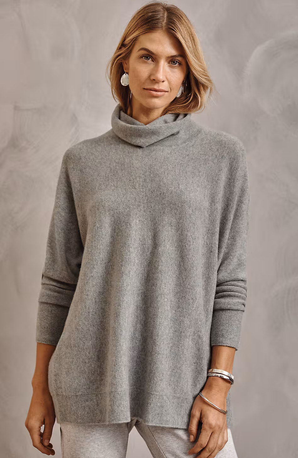 Pure Jill Scrunch-Neck Recycled-Cashmere Sweater