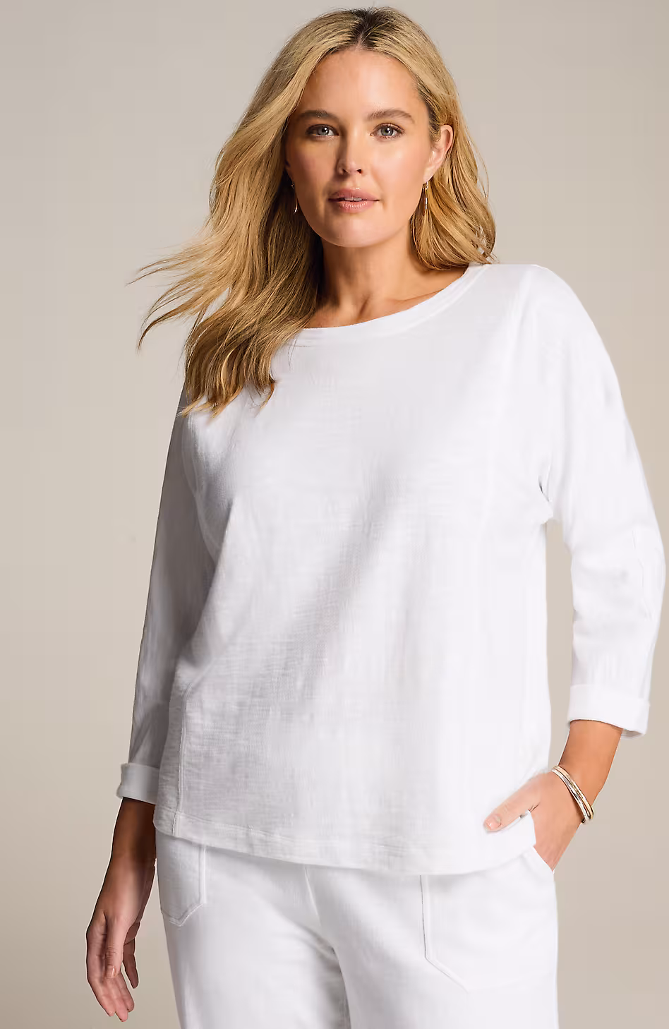 Pure Jill Organically Grown Cotton Seamed Top