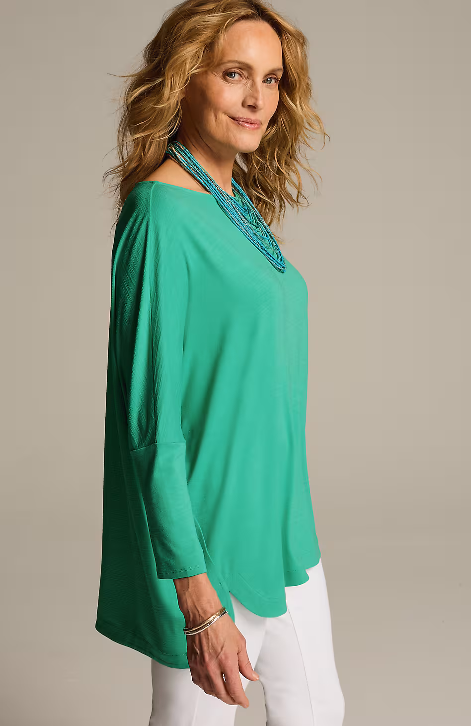 Wearever Slub-Knit High-Low Hem Top