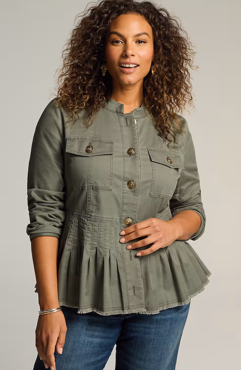 Military Peplum Jacket