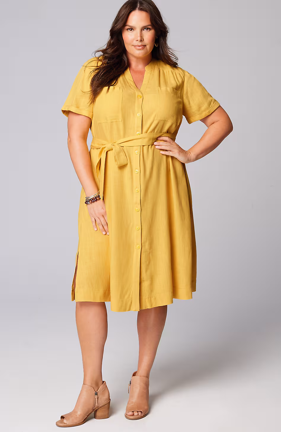 Patch-Pocket Shirtdress