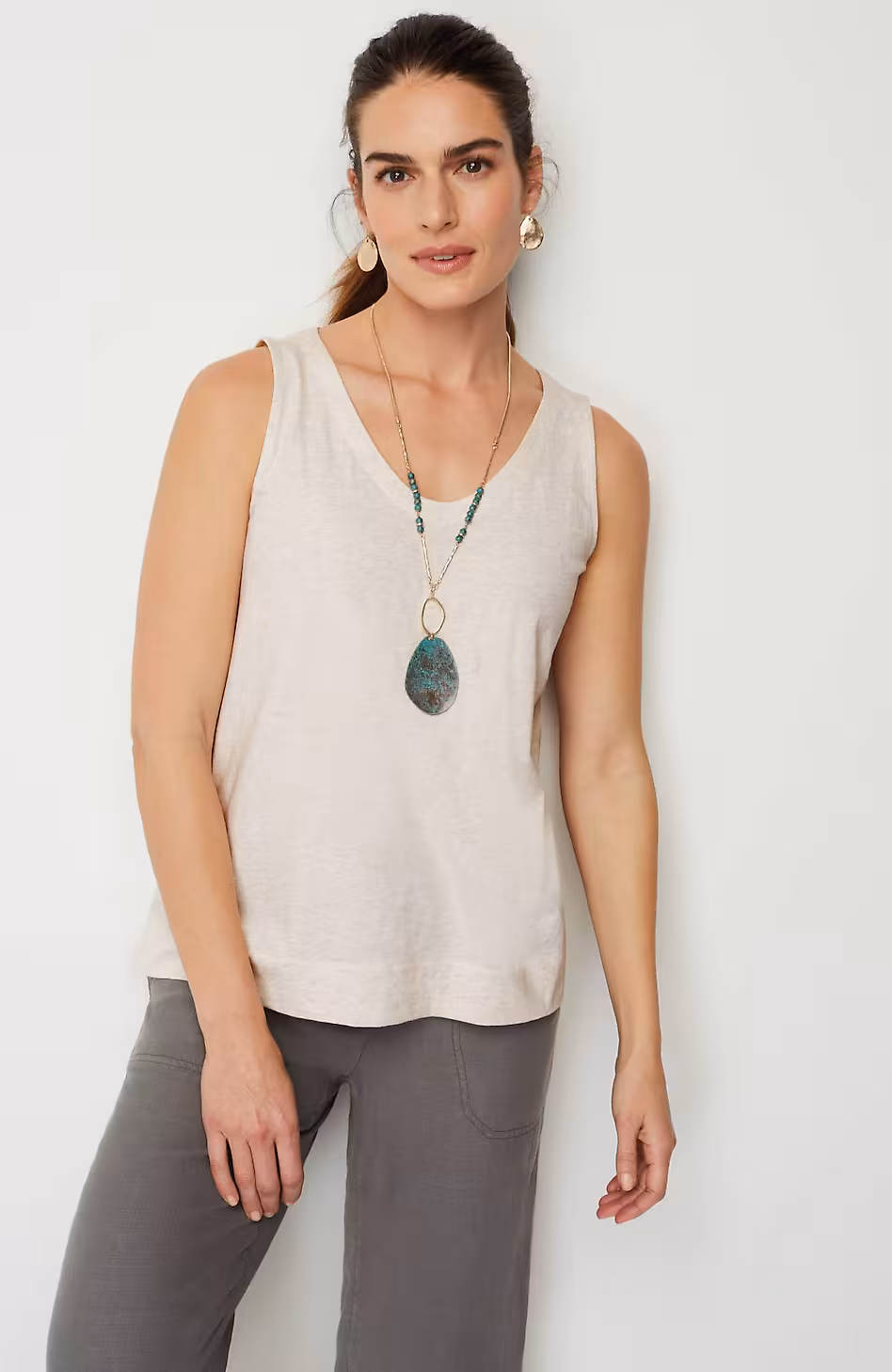 Pure Jill Soft-V-Neck Layering Tank