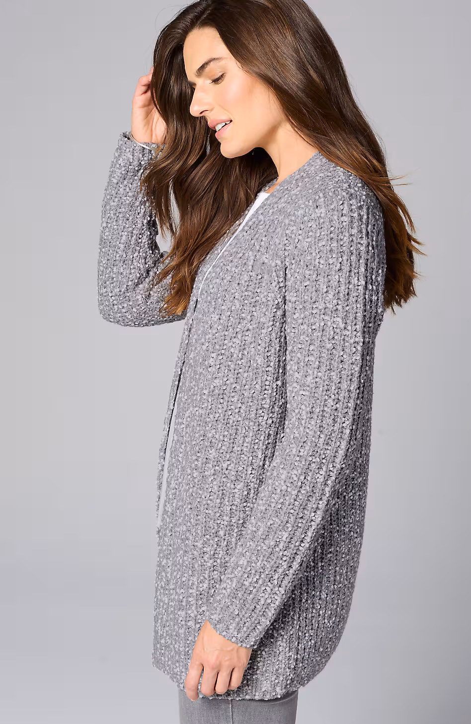 Textured Two-Tone Cardi