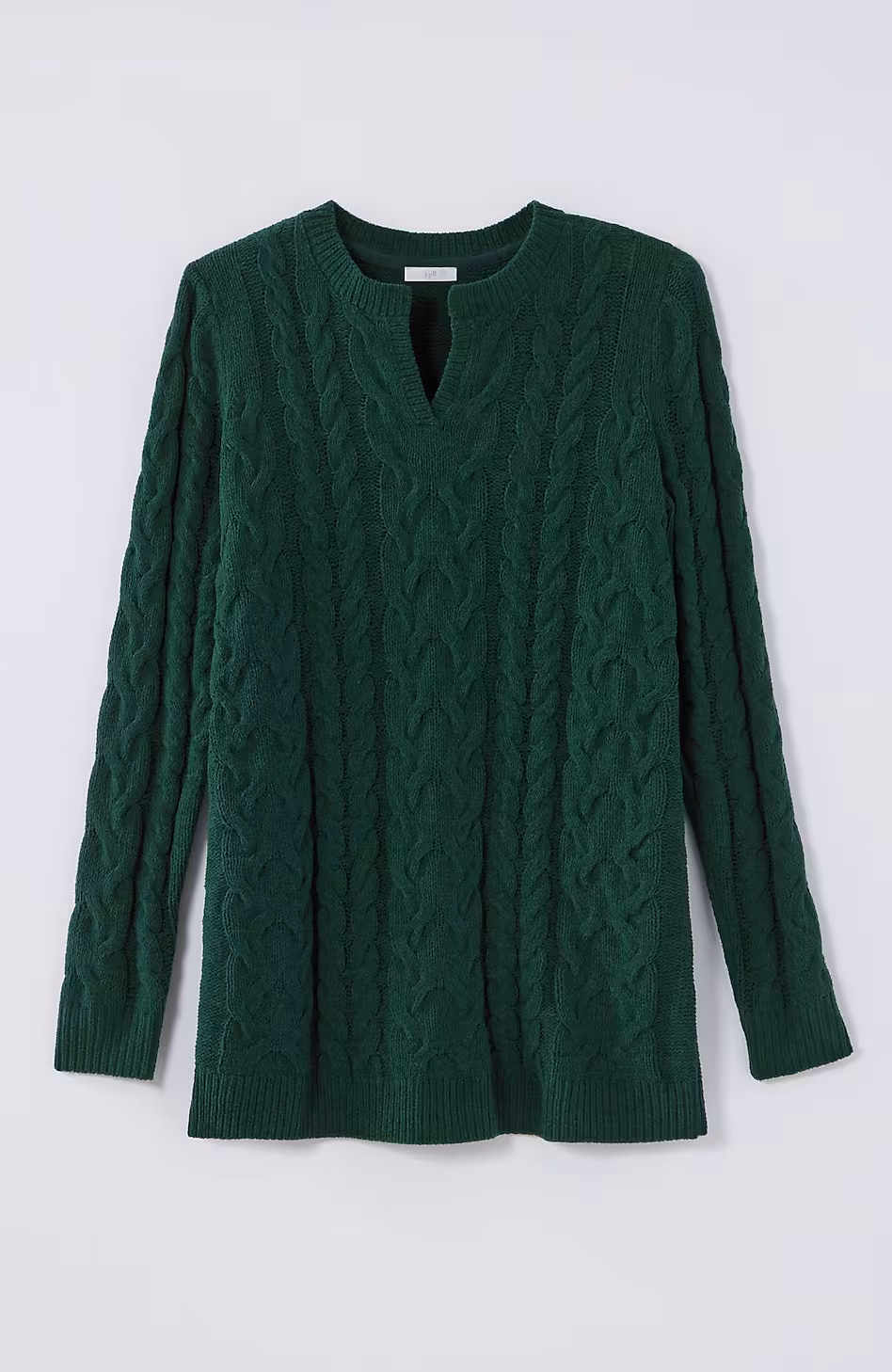 Split-Neck Chenille Tunic
