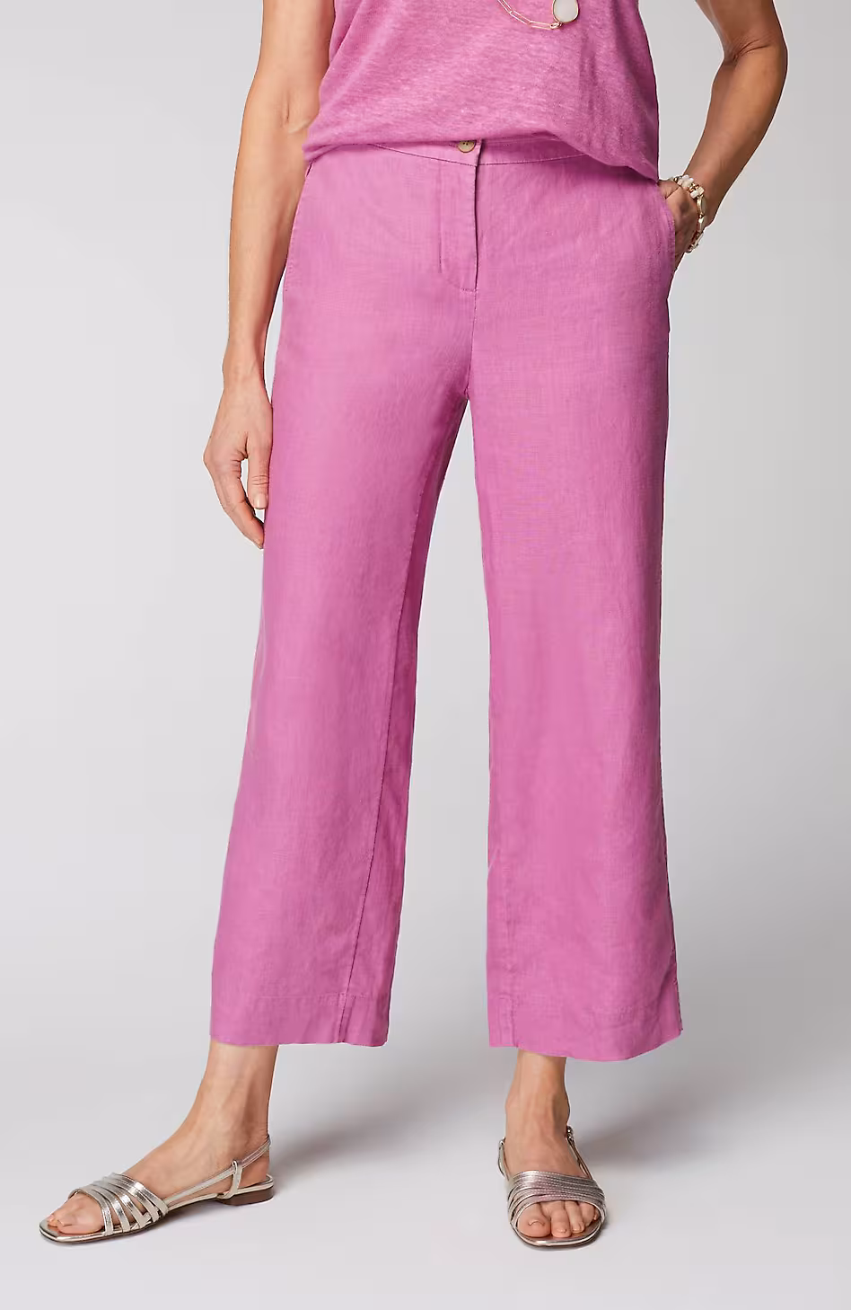Easy Linen Wide-Leg Crops