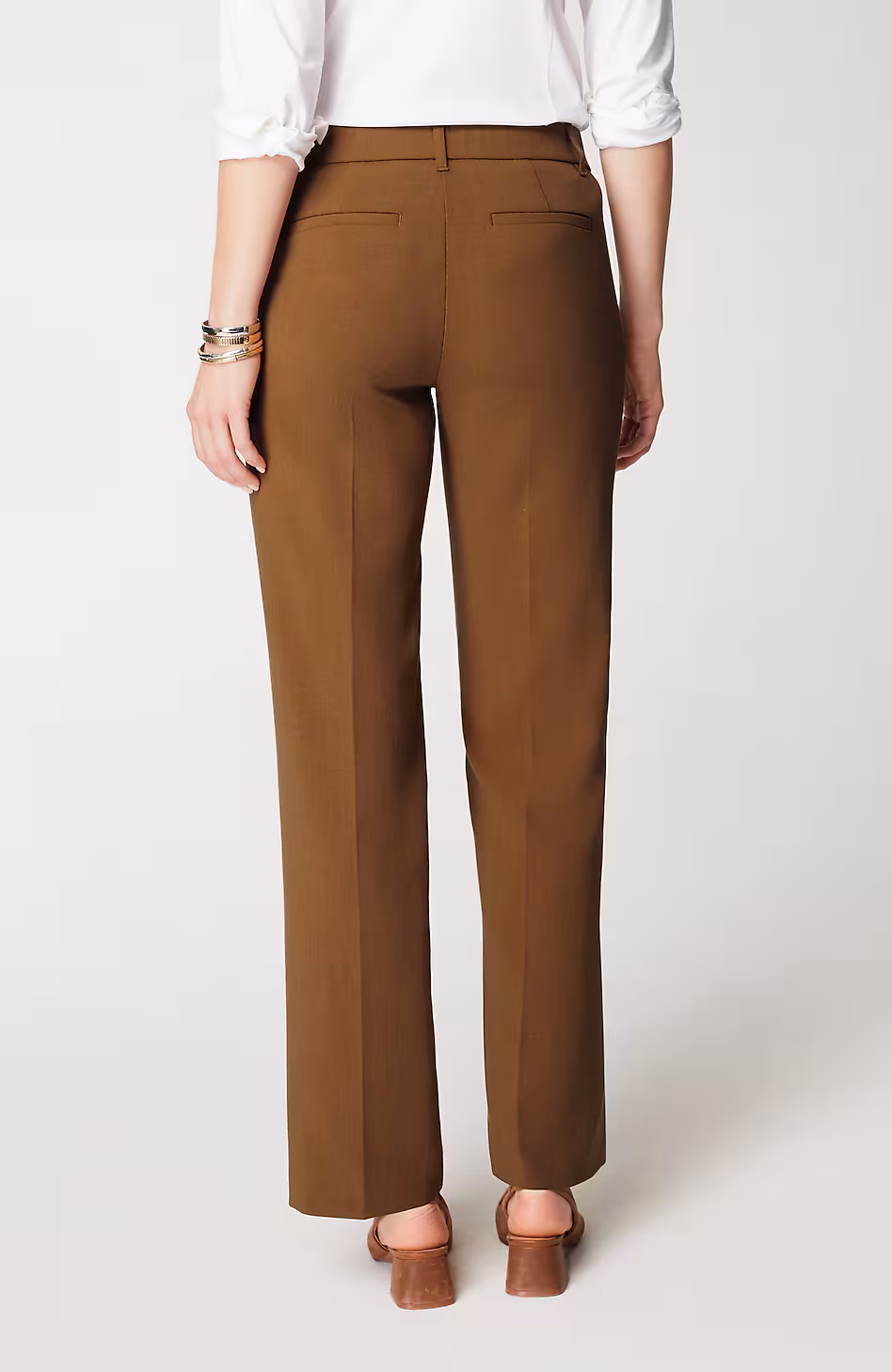 Angled-Pockets Straight-Leg Pants