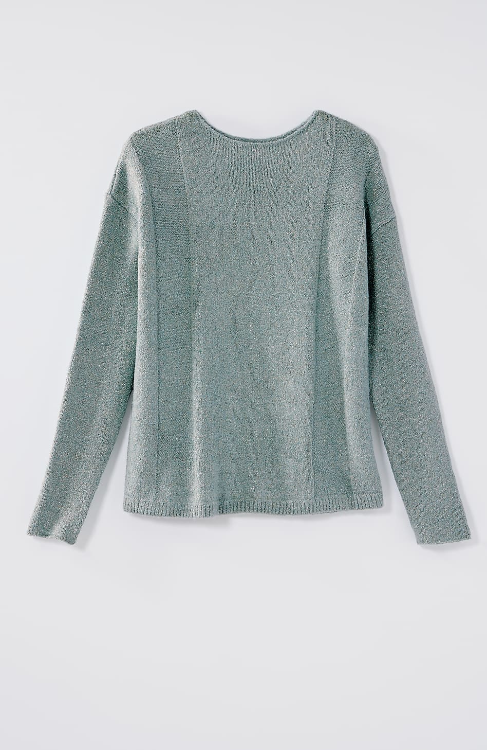 Metallic Textured Pullover Sweater