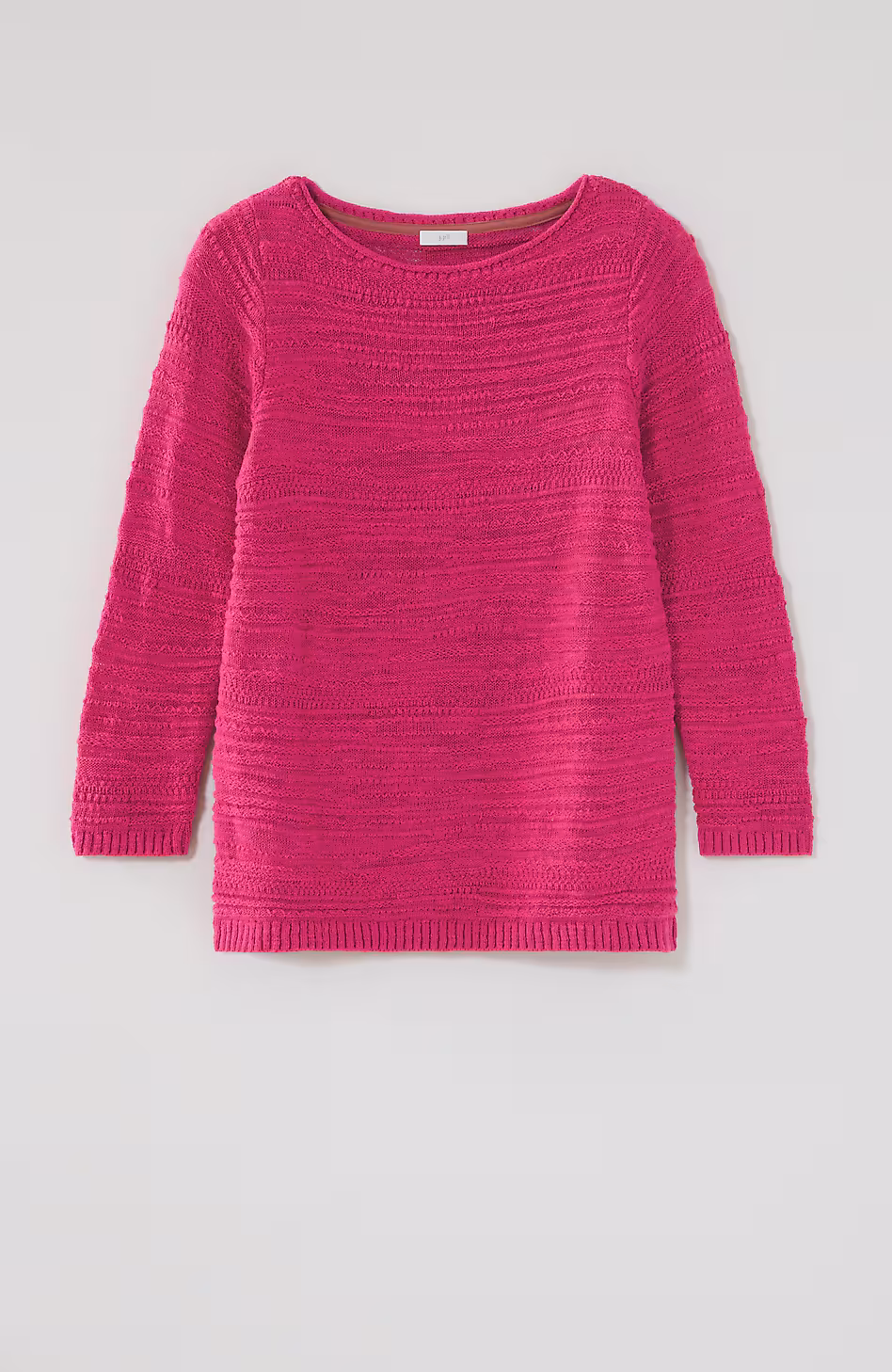 Placed-Pattern Slub-Textured Sweater