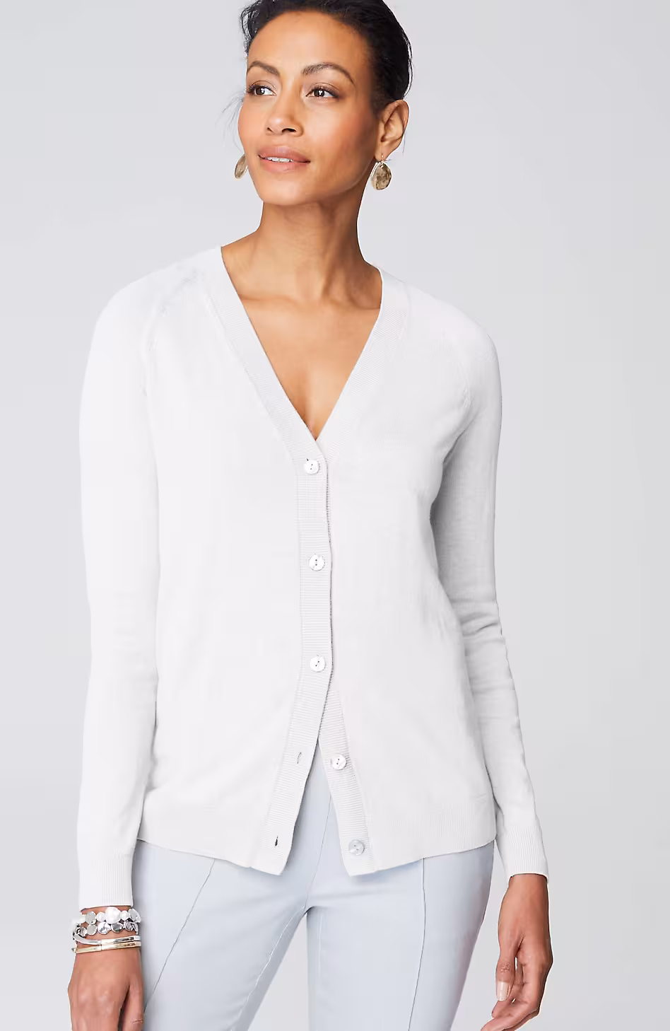 Organically Grown Cotton V-Neck Cardi