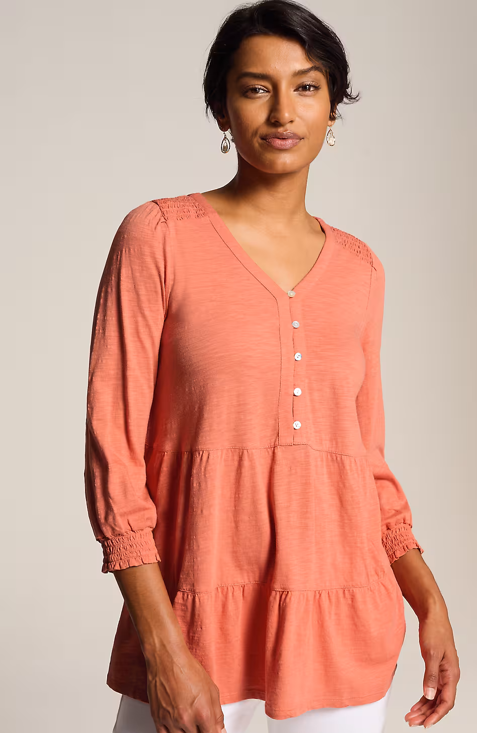 Smocked & Tiered Tunic