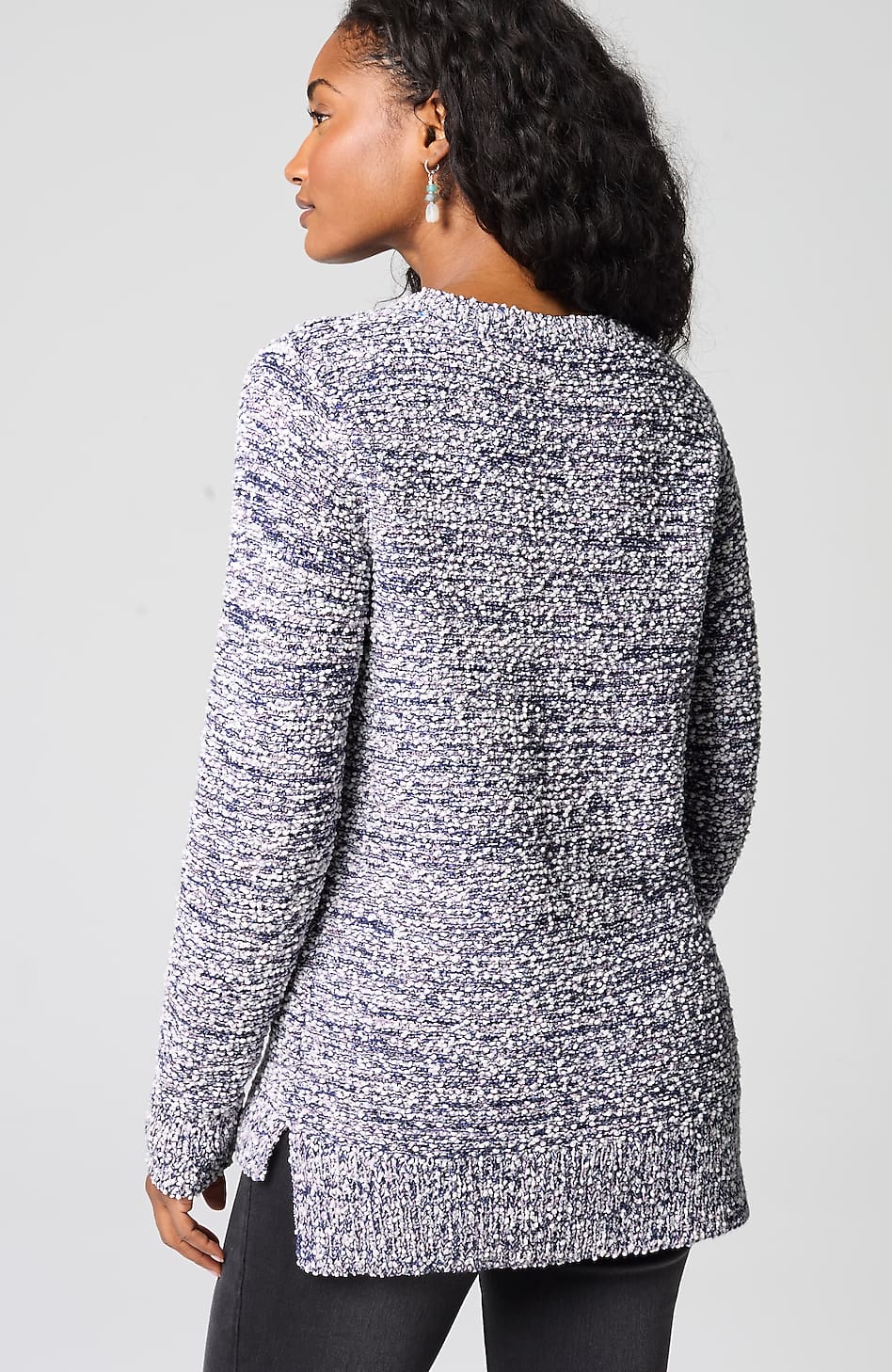 Pure Jill Mixed-Yarn Pullover Sweater