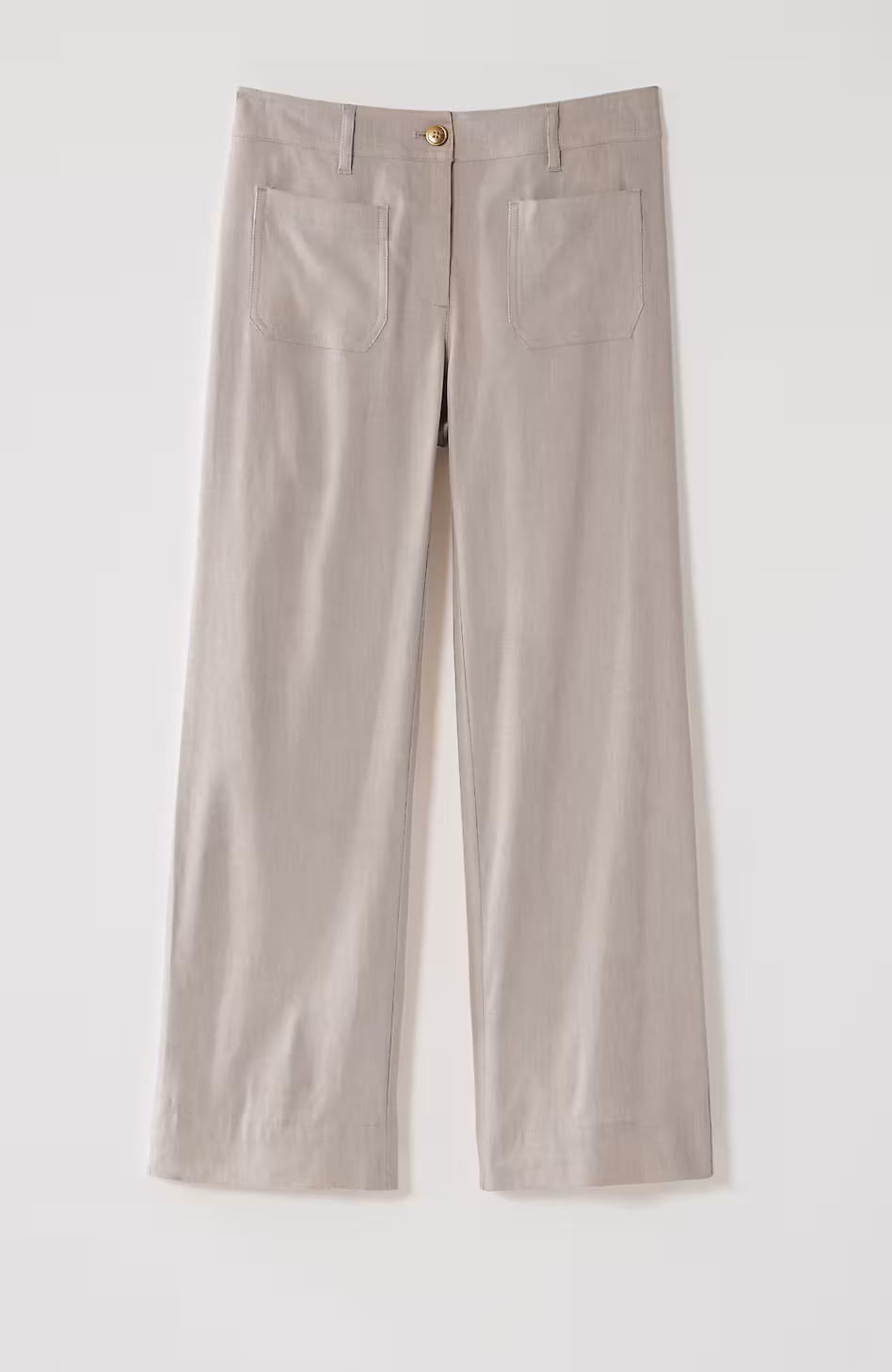 Linen-Stretch Patch-Pocket Crops