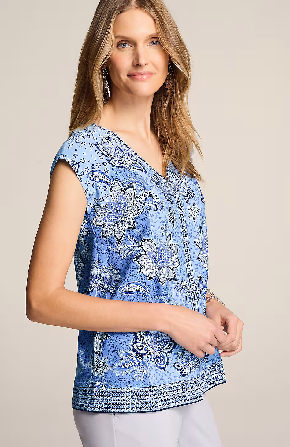 Wearever Placed-Print Border Top