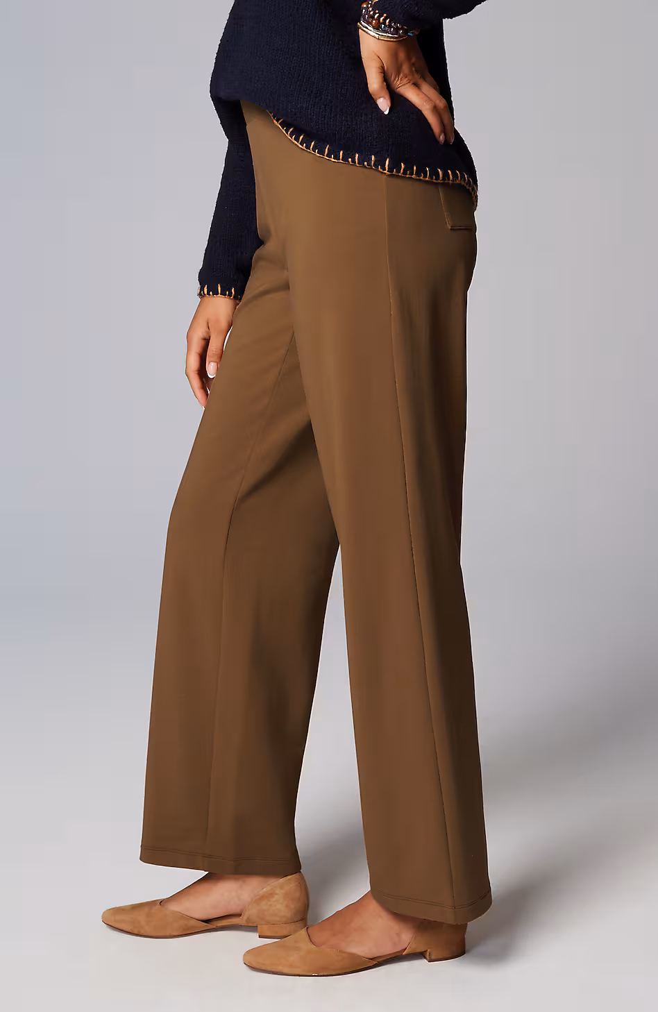 Pure Jill Affinity Pull-On Wide-Leg Pants