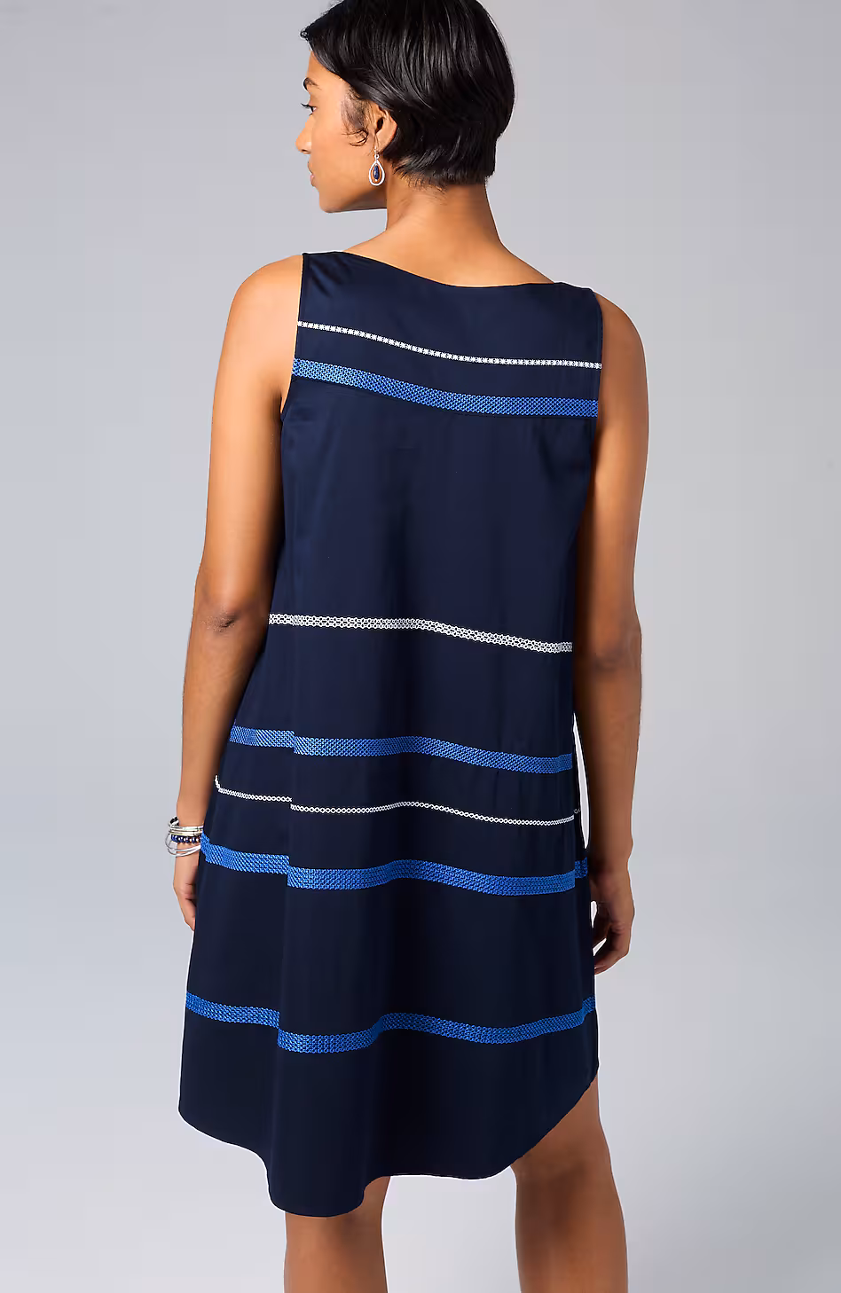 Embroidered Swing Dress