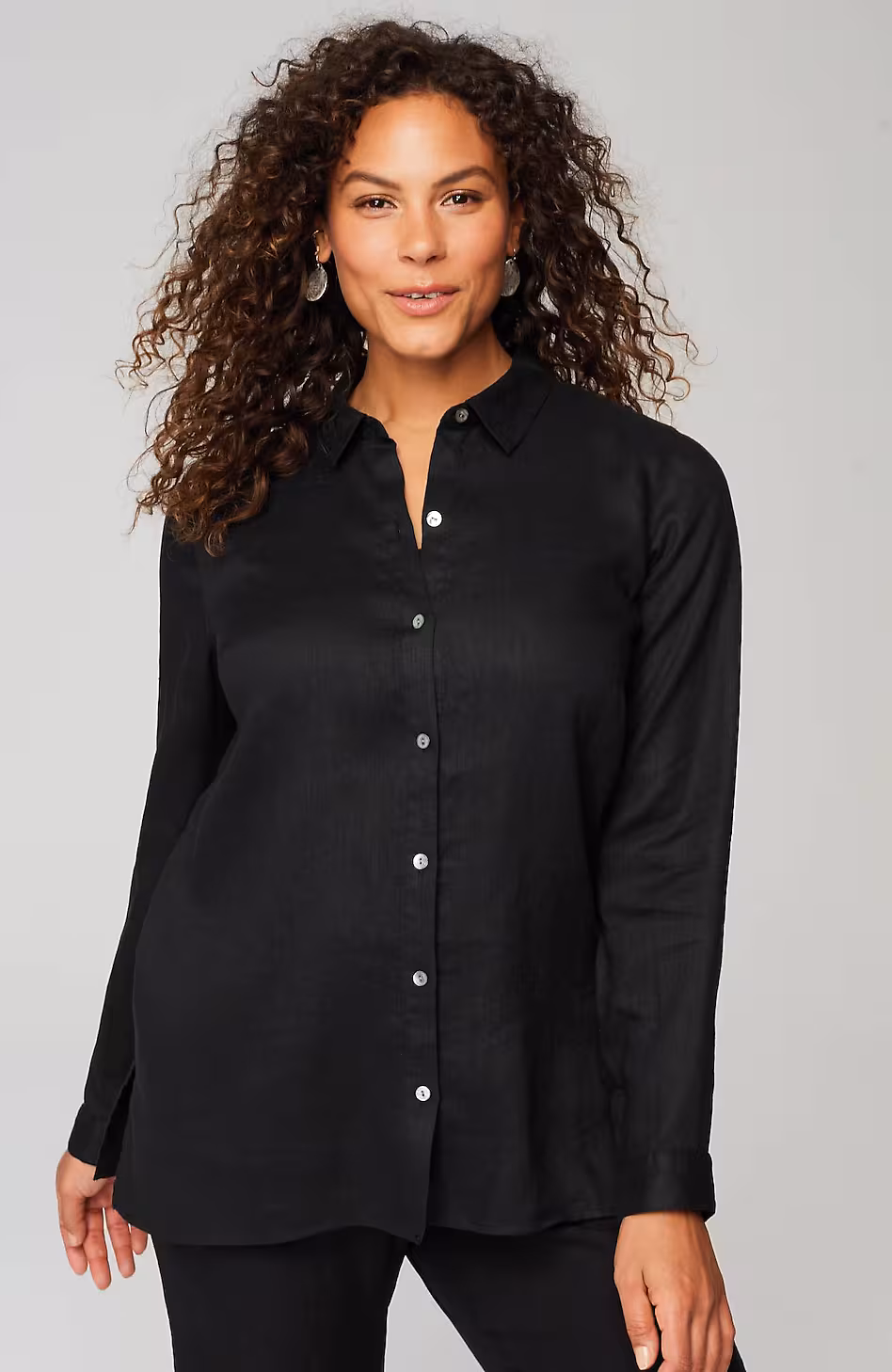 Everyday Linen Button-Front Shirt