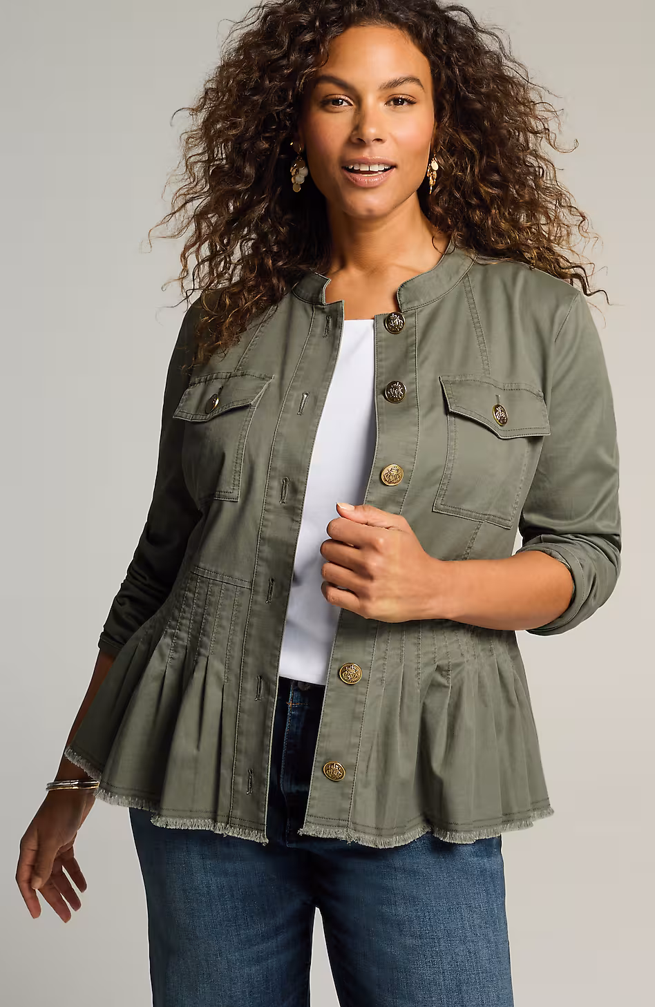 Military Peplum Jacket