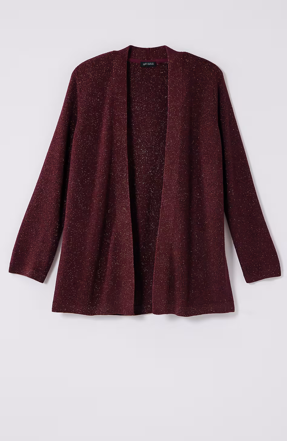 Wearever Rib-Textured Sparkle Cardi
