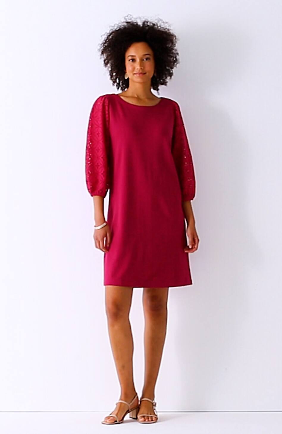 Knit & Eyelet Dress
