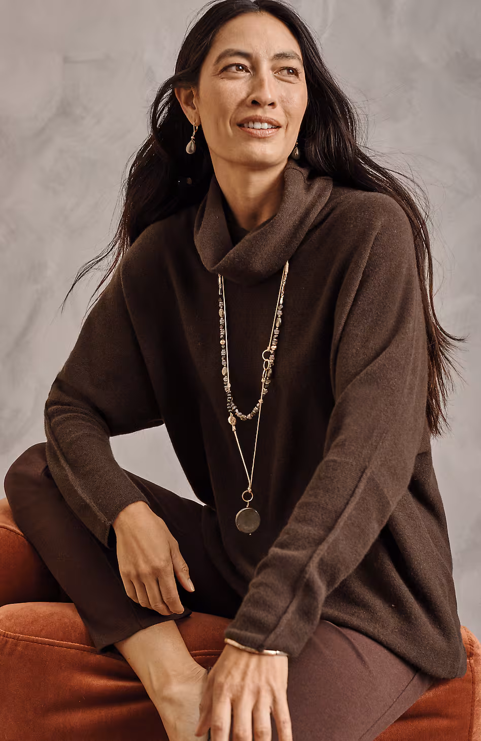 Pure Jill Scrunch-Neck Recycled-Cashmere Sweater