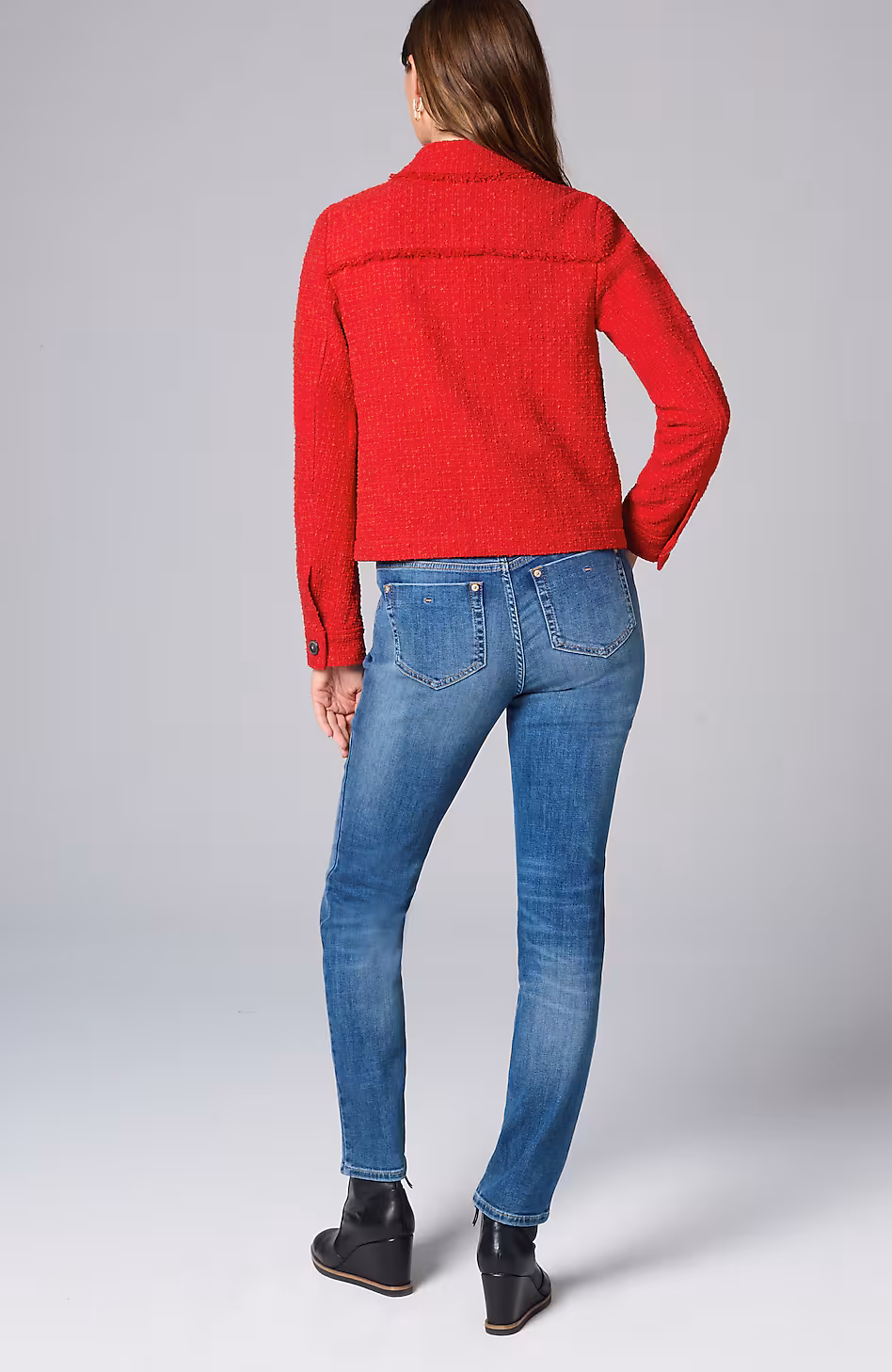 Textured-Tweed Jacket