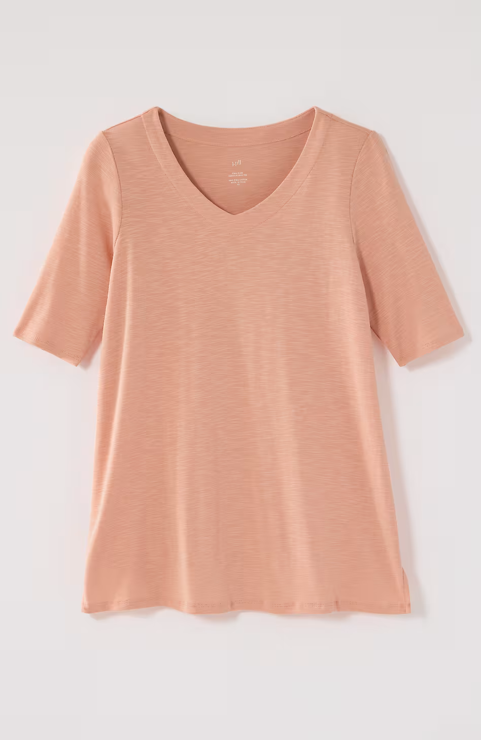Pima-Slub Elbow-Sleeve Tee