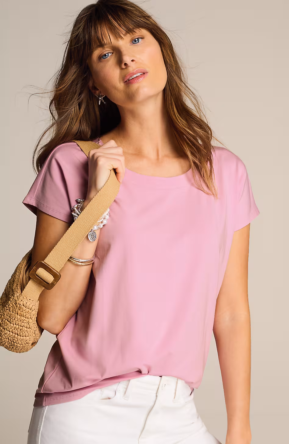Luxe Supima® Scoop-Neck Tee