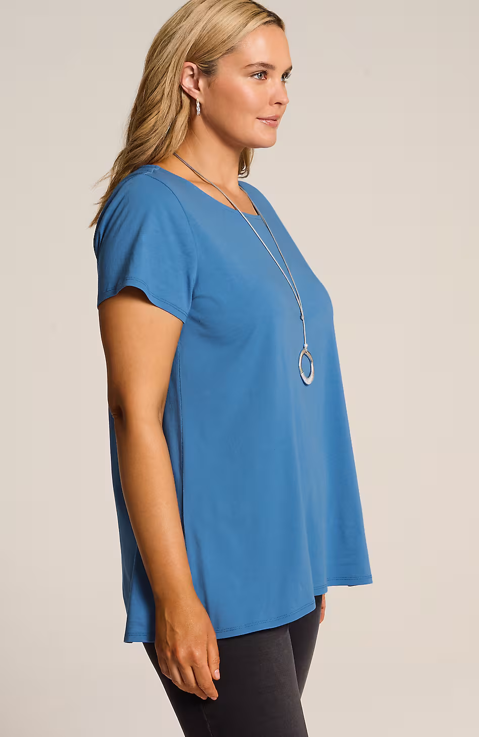 Pure Jill Scoop-Neck Elliptical Tee