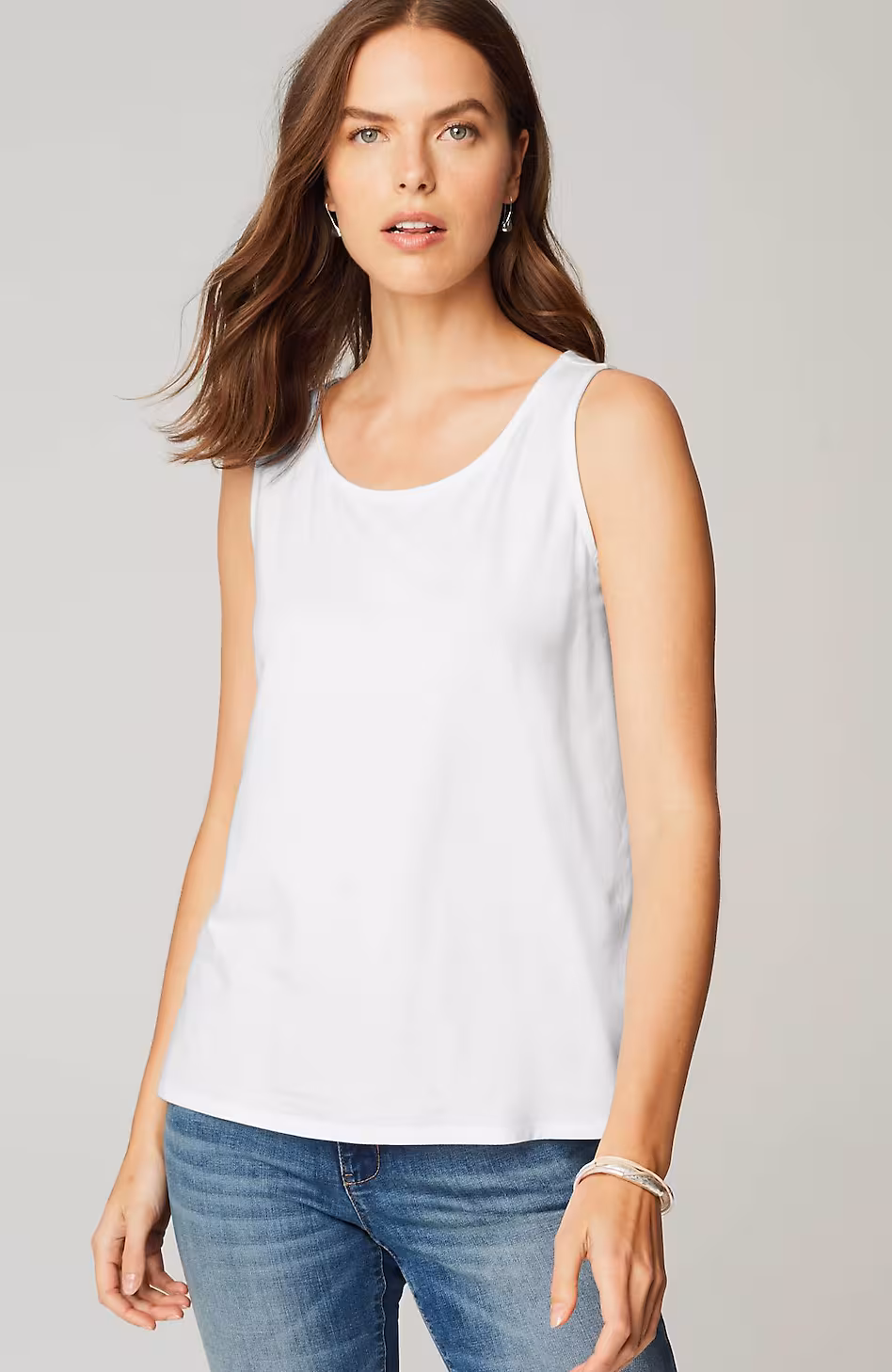 Pima-Stretch Knit Tank