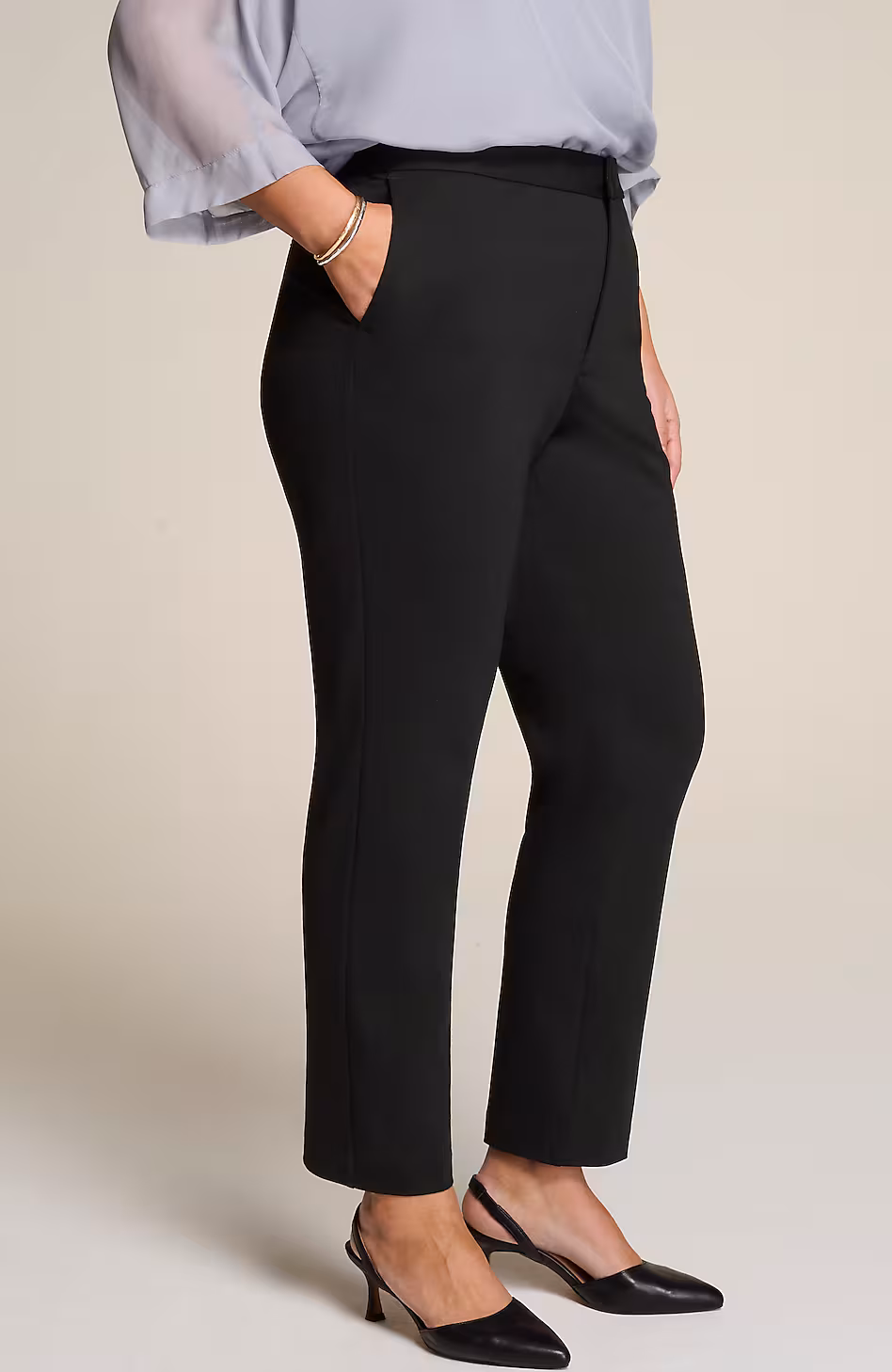 Wearever Polished-Knit Slim-Leg Trousers