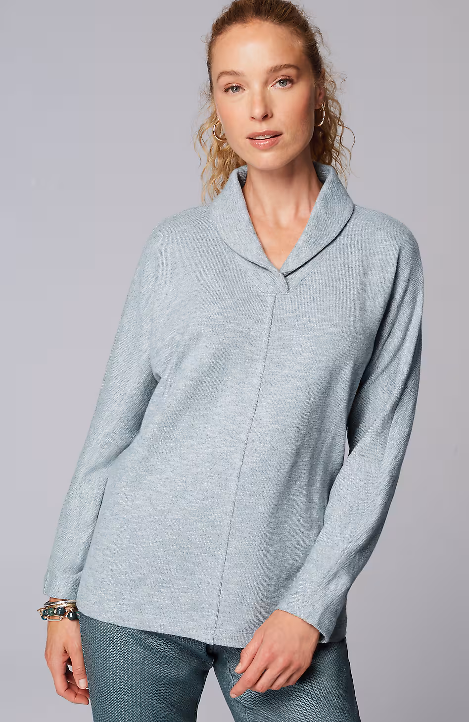 Pure Jill Shawl-Collar Dolman Top