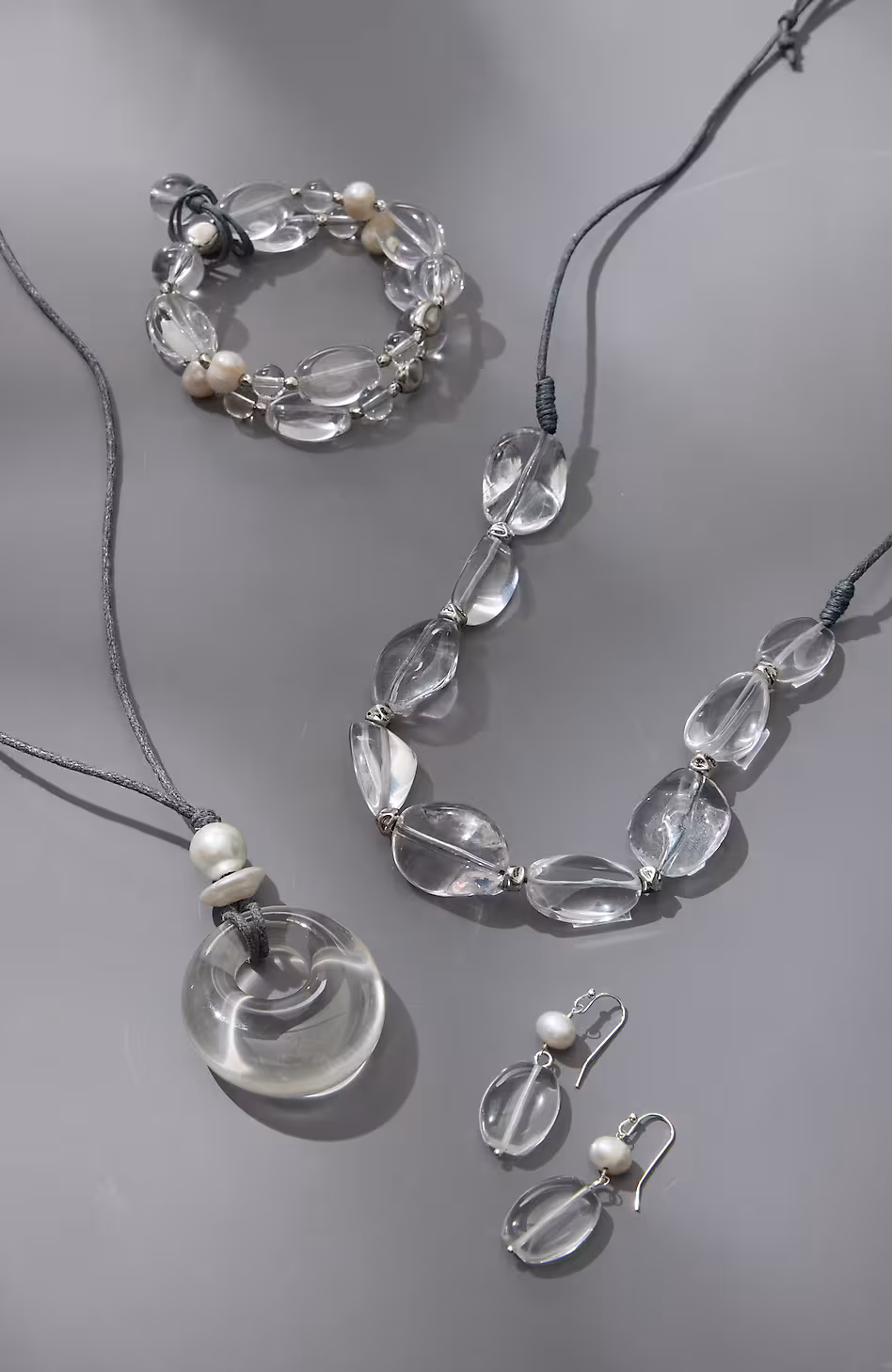 Glass-Beaded Drop Earrings