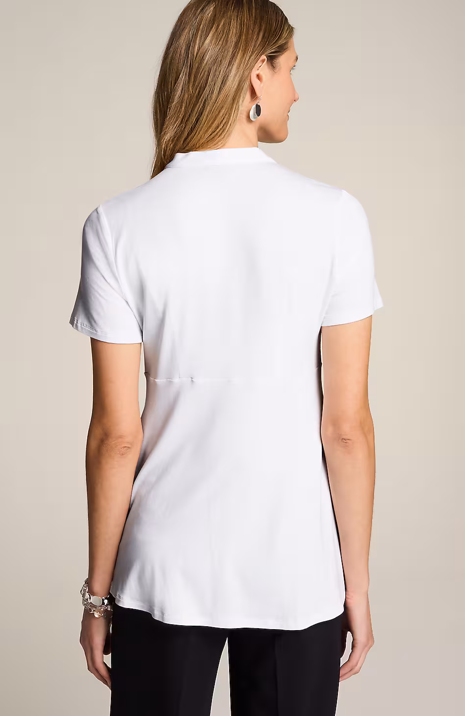 Wearever Draped-Neck Wrap-Front Top