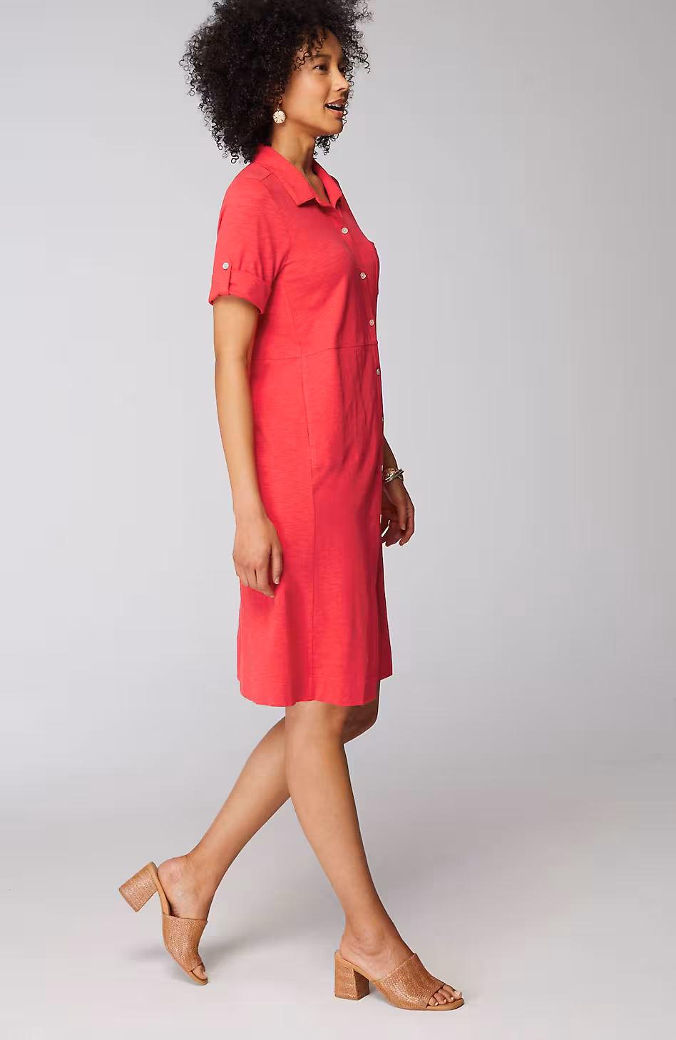 Classic Cotton-Slub Shirtdress